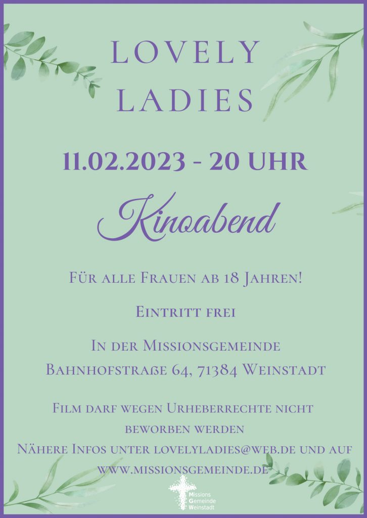 Lovely Ladies Kinoabend am 11.2.2023
