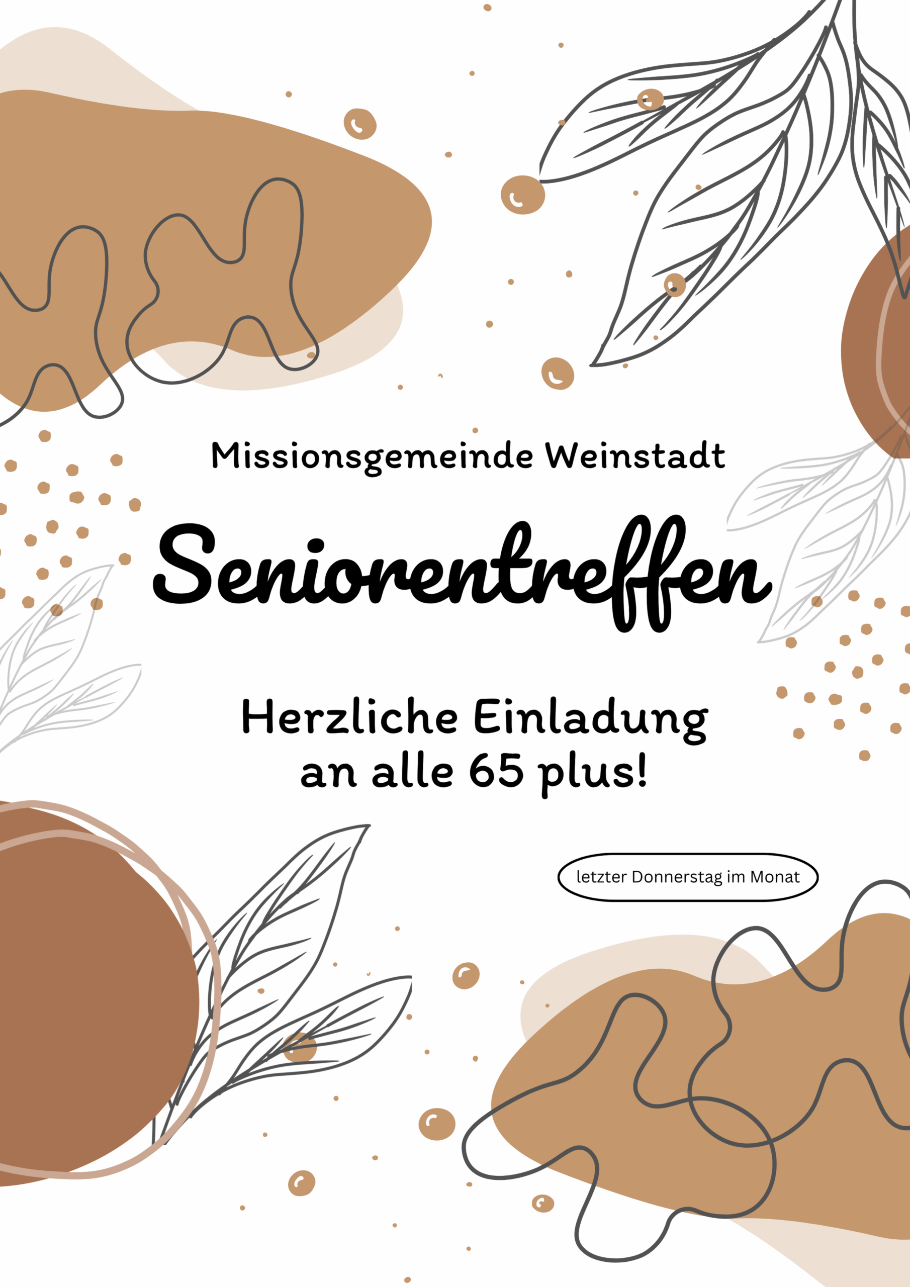 Seniorentreffen 65+ am Do. 30. Oktober 2025, um 14:30 Uhr – Herzliche Einladung!