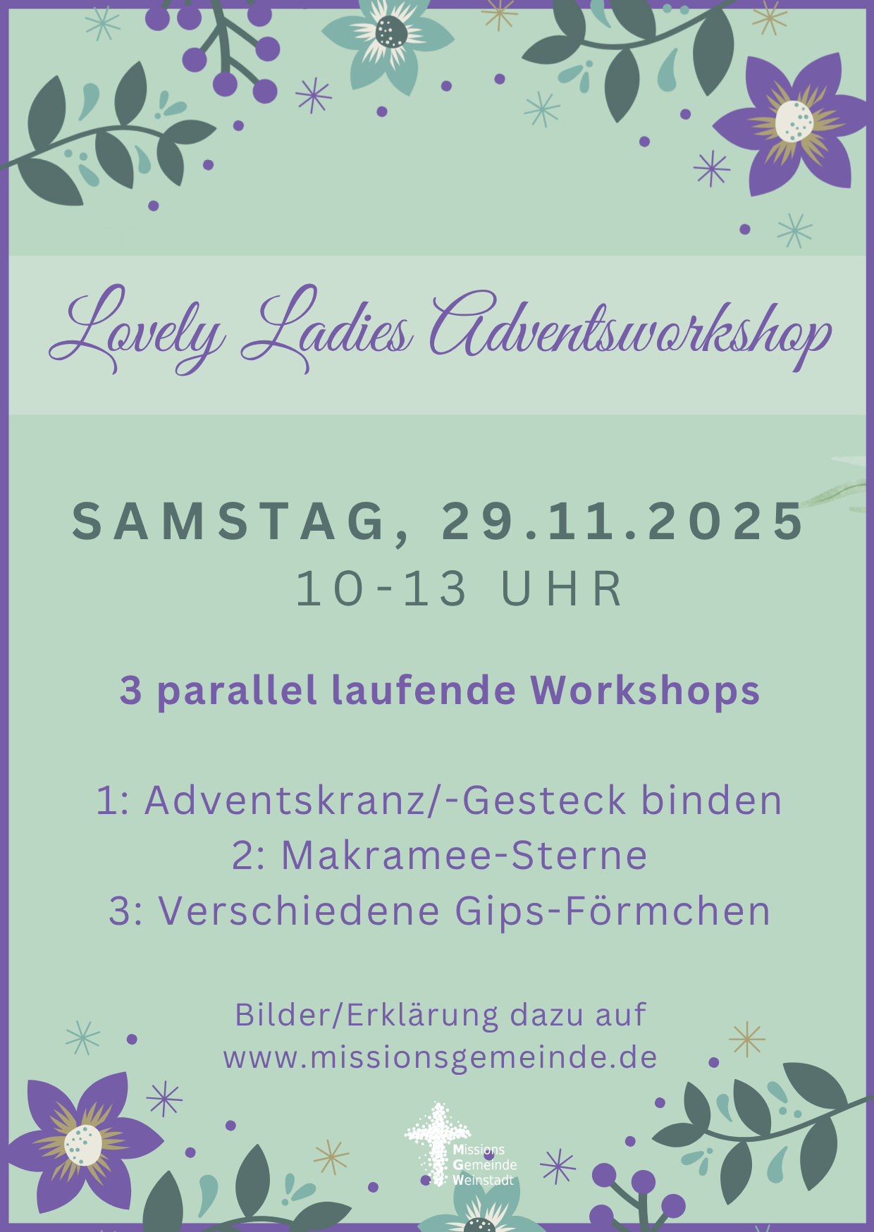 Lovely Ladies Adventsworkshop Sa. 29.11.25 10-13 Uhr