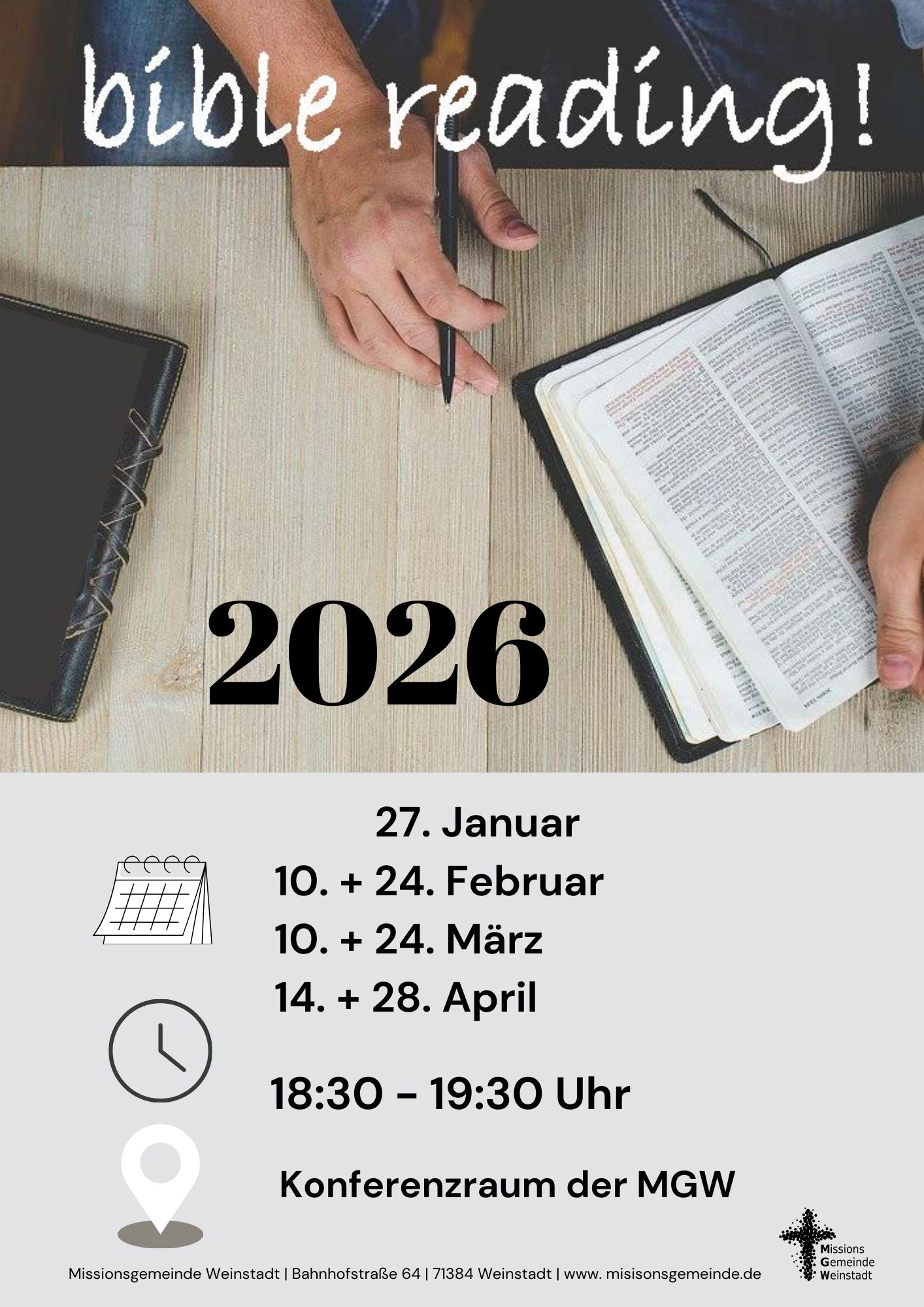 bible reading – Wir lesen gemeinsam in der Bibel – Herzlich willkommen!