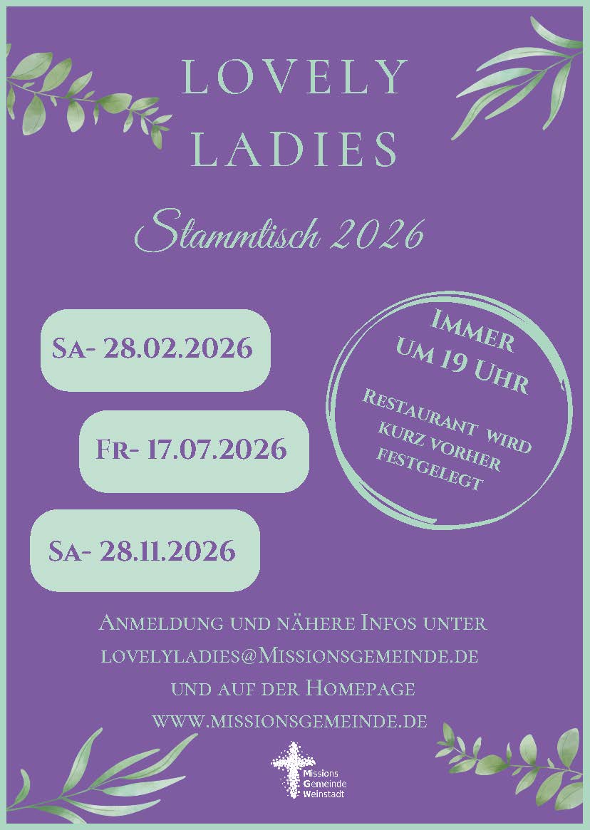 Lovely Ladies – Stammtisch am Fr. 28. Februar 2026 um 19:00 Uhr im Ristorante Di Meglio in Endersbach, Lerchenstraße 1