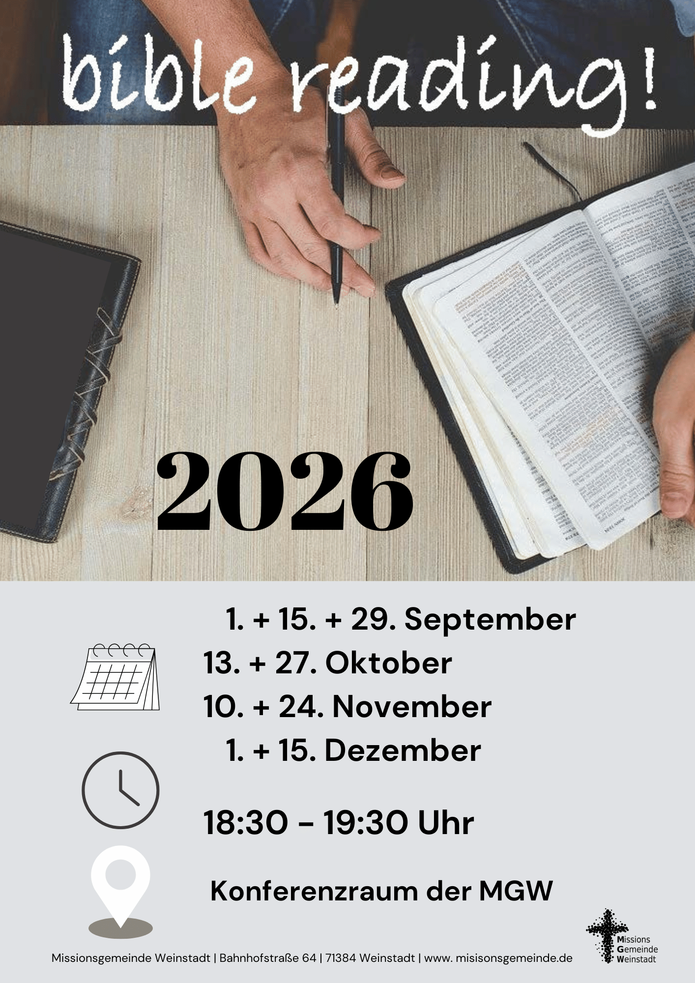 bible reading – Wir lesen gemeinsam in der Bibel – Herzlich willkommen!